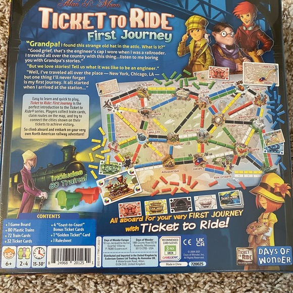 Brand new still in wrapping, Alan R. Moon “Ticket to Ride” board game - Picture 2 of 2
